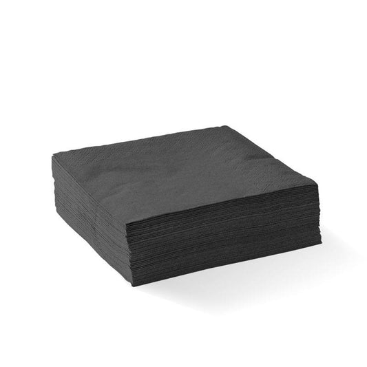2 Ply Black Corner Embossed Cocktail BioNapkin|2 Ply Black Corner Embossed Cocktail BioNapkin Line Drawing