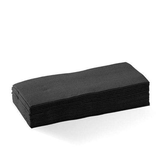 2 Ply 1/8 Fold Black BioNapkin|2 Ply 1/8 Fold Black BioNapkin Line Drawing