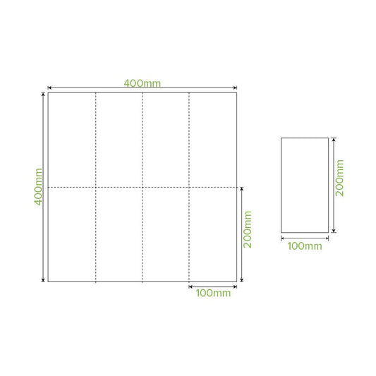 2 Ply 1/8 Fold White Quilted Dinner BioNapkin|2 Ply 1/8 Fold White Quilted Dinner BioNapkin Line Drawing