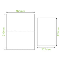 Single Saver 2-Ply Quilted Natural BioDispenser Napkin|Single Saver 2-Ply Quilted Natural BioDispenser Napkin Line Drawing