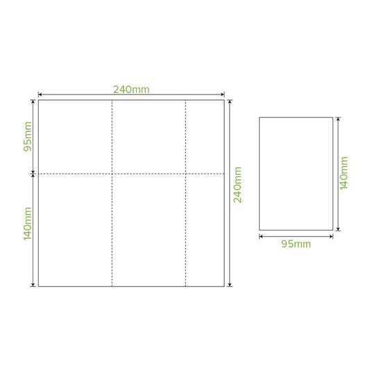 E-Fold Tall 1 Ply Natural Dispenser BioNapkin|E-Fold Tall 1 Ply Natural Dispenser BioNapkin Line Drawing
