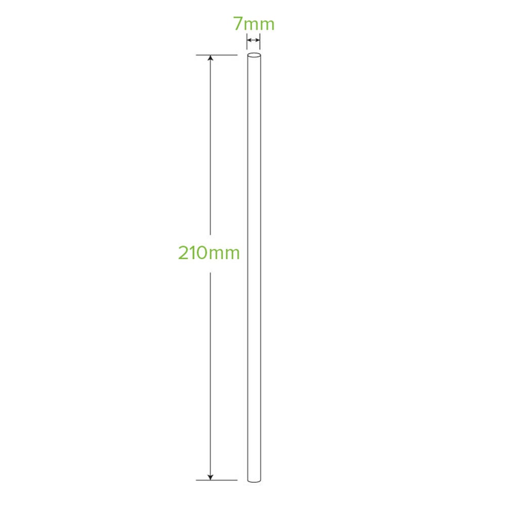 7mm Regular Black Paper Straw open box with sample straw on the side|7mm Regular Black Paper Straw|7mm Regular Black Paper Straw open box|7mm Regular Black Paper Straw line drawing