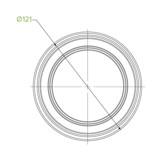 500ml Clear BioBowl|500ml Clear BioBowl Line Drawing