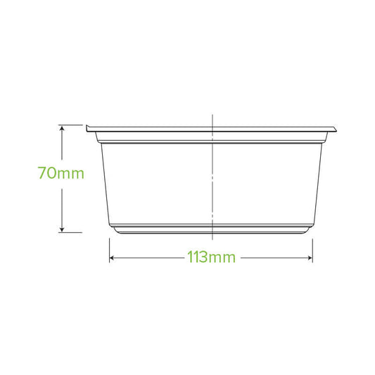 700ml Clear Wide Unbranded BioBowl