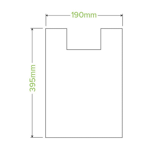 |8L Bioplastic Checkout Bag Line Drawing