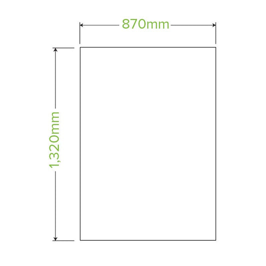120L Green Bioplastic Bin Liner|120L Bioplastic Bin Liner Line Drawing