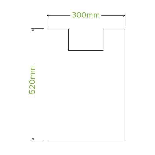 |20L Bioplastic Checkout Bag Line Drawing