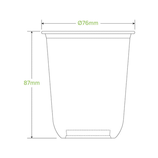250ml Clear Unbranded U shaped cup|250ml Clear Unbranded U shaped cup