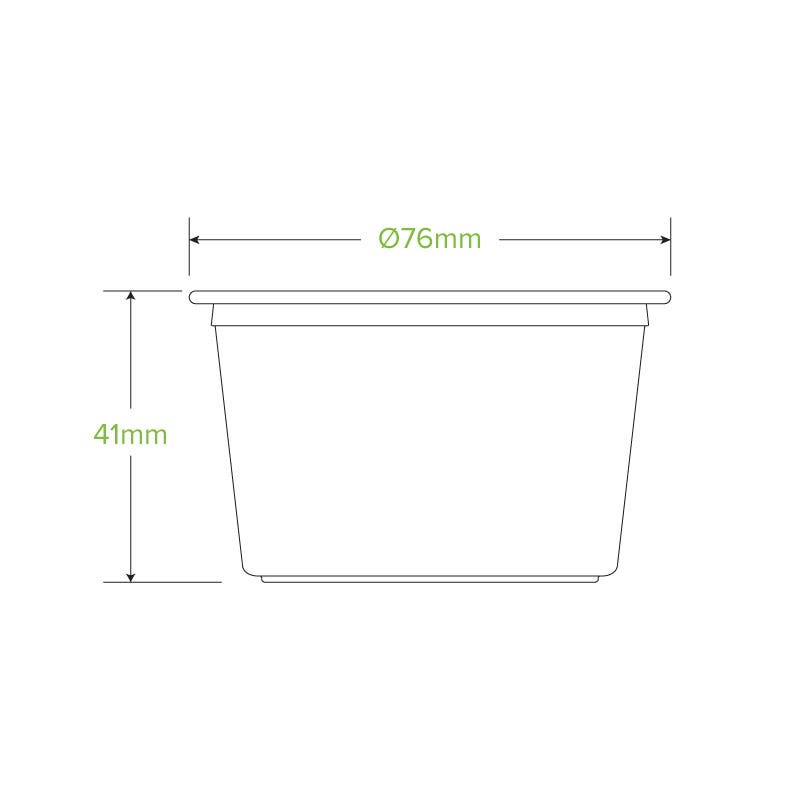 140ml Sauce BioCup|140ml Sauce BioCup Line Drawing