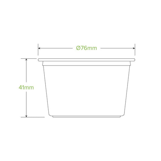 140ml Sauce BioCup|140ml Sauce BioCup Line Drawing