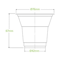 150ml Clear BioCup|150ml Clear BioCup Line Drawing