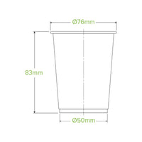 200ml Clear BioCup|200ml Clear BioCup Line Drawing