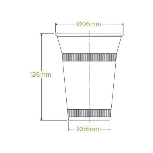 |500ml Clear BioCup Line Drawing