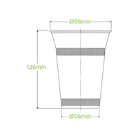 500ml Clear Unbranded BioCup|500ml Clear Unbranded BioCup Line Drawing
