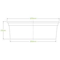 60ml PLA Sauce BioCup|60ml PLA Sauce BioCup Line Drawing