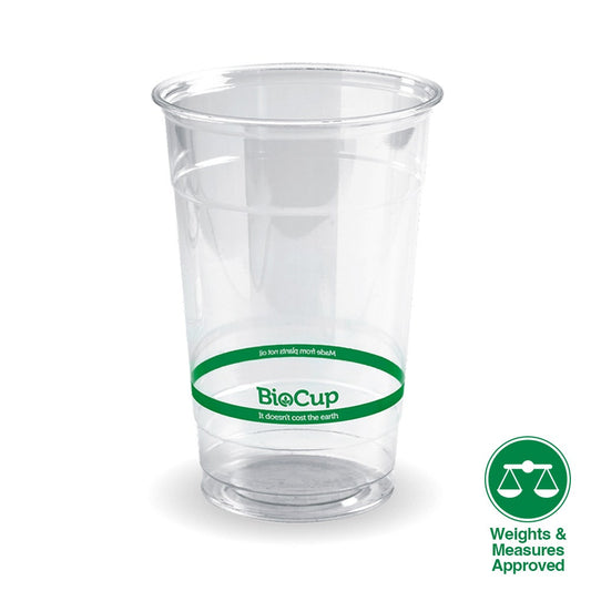 600ml Clear BioCup|600ml Clear BioCup Line Drawing