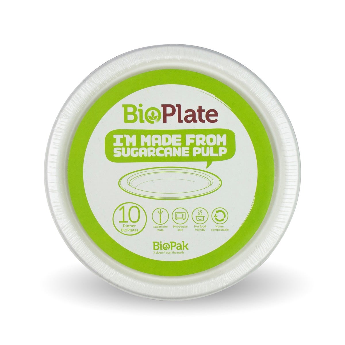 10 Pack - 31cm / 12" White BioPlates