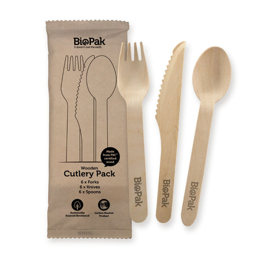 16cm Wooden Knife, Fork & Spoon 18pk |16cm Wooden Knife, Fork & Spoon 18pk line drawing 