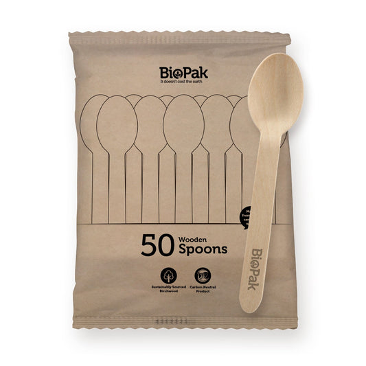 16cm Wooden Spoon 50pk |16cm Wooden Spoon 50pk line drawing