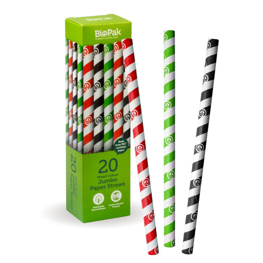10mm Regular Mixed BioStraw 20pk|10mm Regular Mixed BioStraw 20pk line drawing